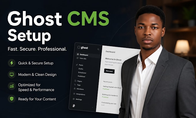 build and customize your ghost cms website, blog or newsletter
