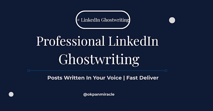 ghostwrite linkedin post for fintech founders and executives