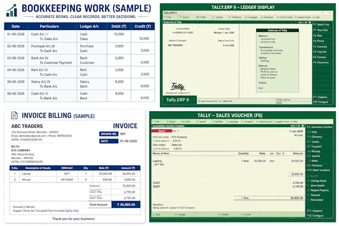 do bookkeeping and accounting in tally prime