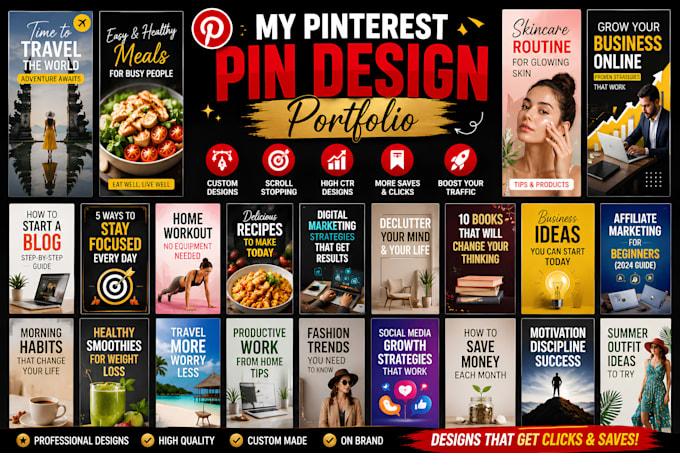 design custom scroll stopping pinterest pins