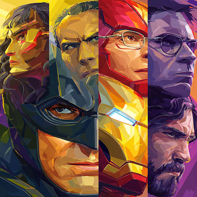 illustrate a superhero comic cover art