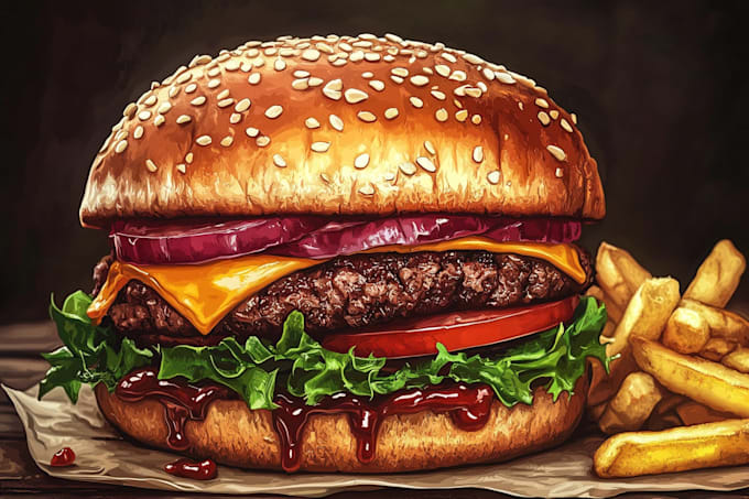 do digital food and drink illustration