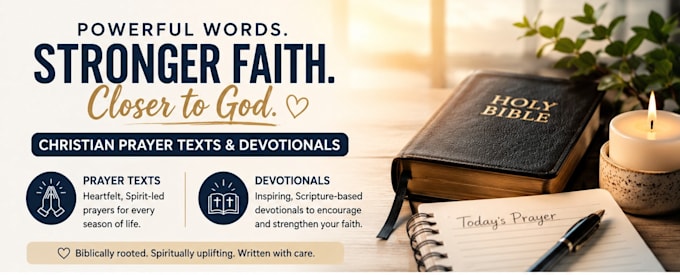 write powerful christian prayer texts, and sermons