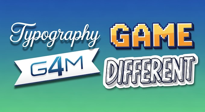 design custom typography game logo