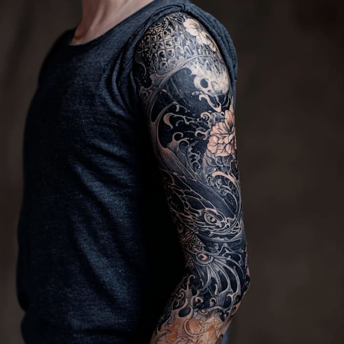 create a beautiful tattoo sleeve art