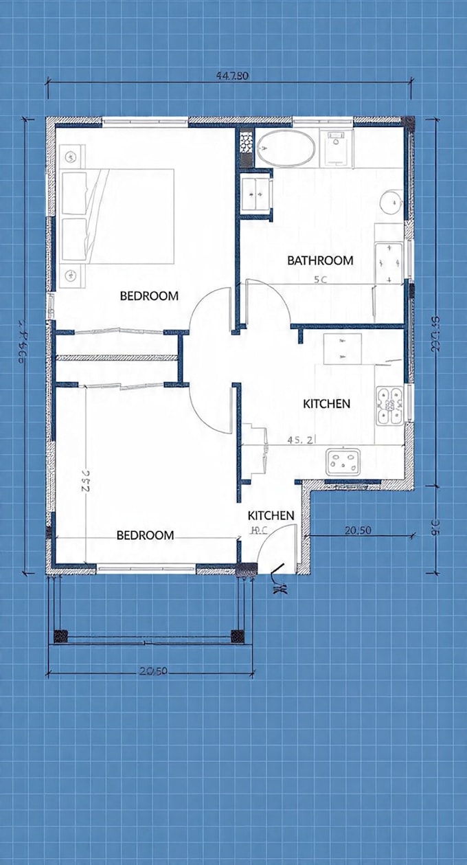 draw 2d floor plan with accurate dimension