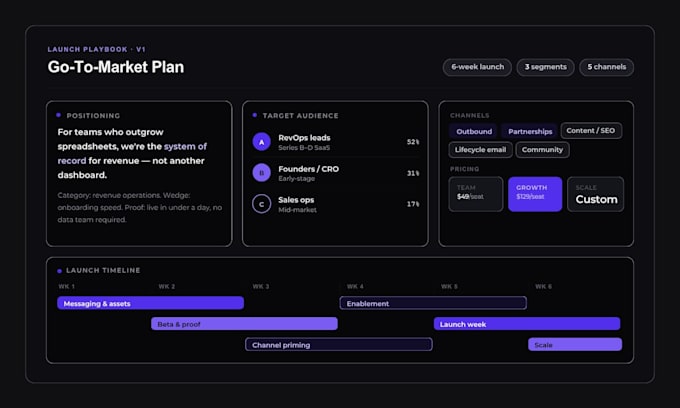 create your go to market strategy and product launch plan