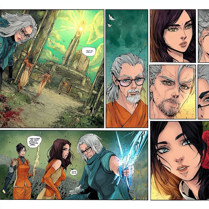 draw comic book page, graphic novel, comic book page