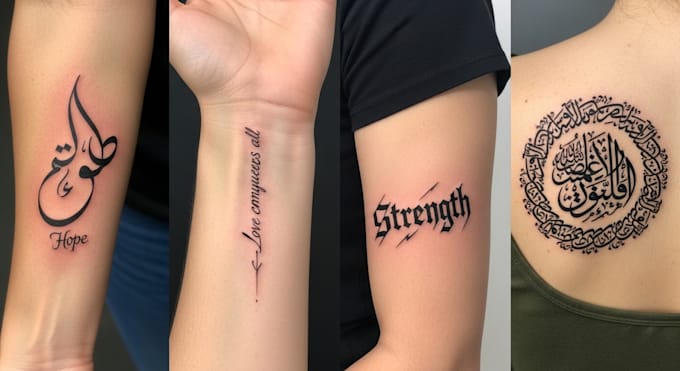 design professional arabic calligraphy tattoo