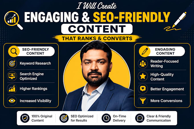 create engaging and SEO friendly content that ranks and converts