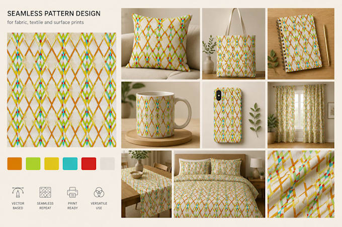 design hand drawn vector seamless patterns for fabric and textile