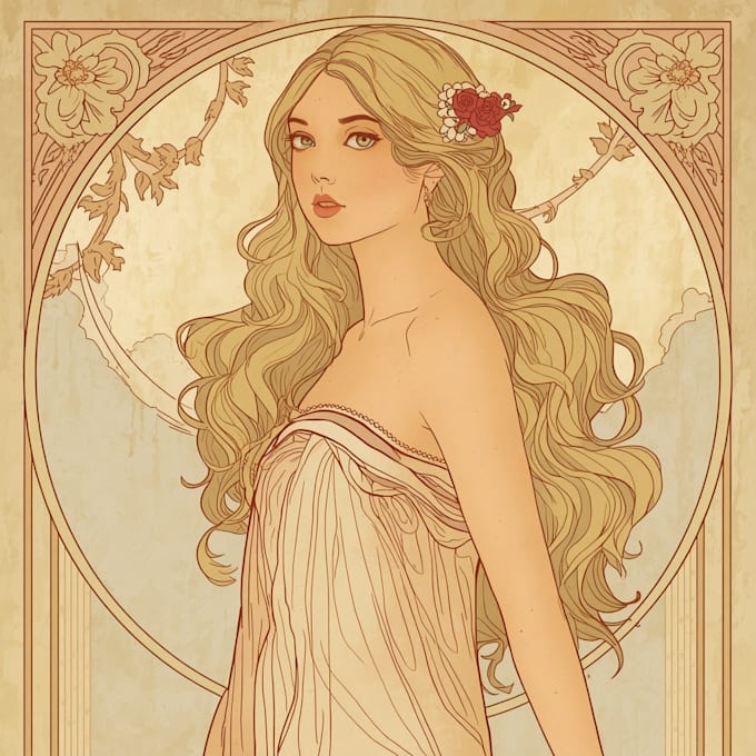 draw anything in art nouveau style