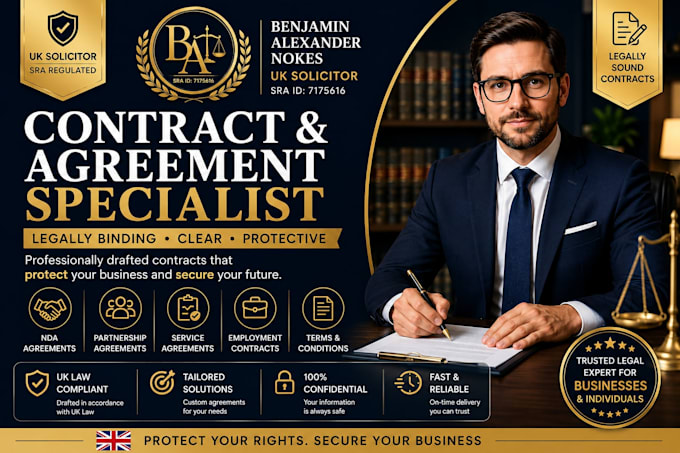 write legal contracts, agreements and terms UK solicitor