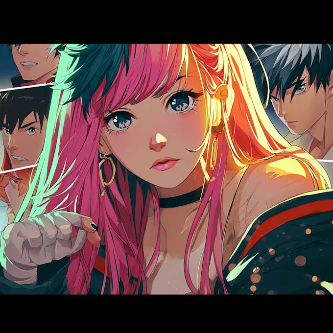 create stunning custom anime art illustration