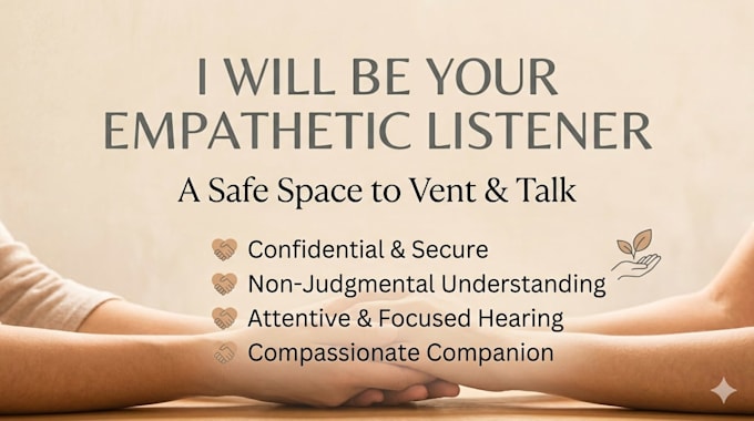your empathetic listener and provide a safe space to vent