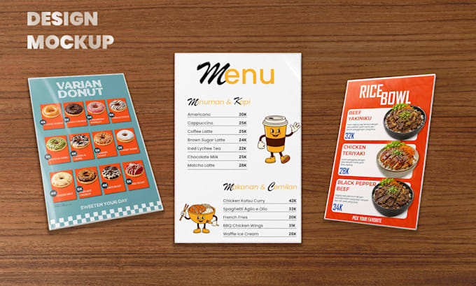 design a custom food menu following your reference