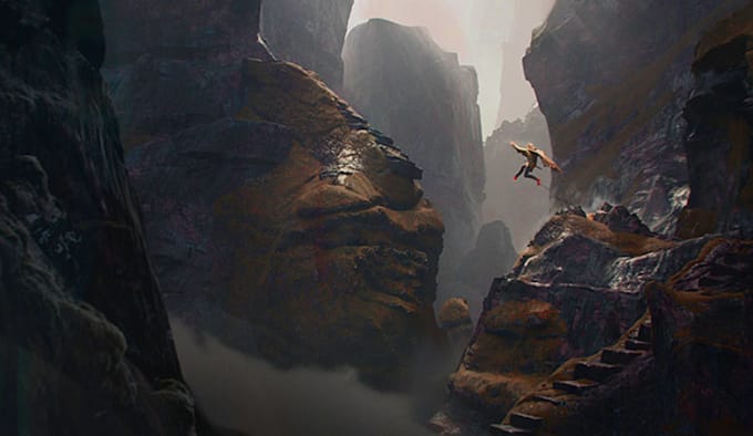 draw a fantasy character art illustration
