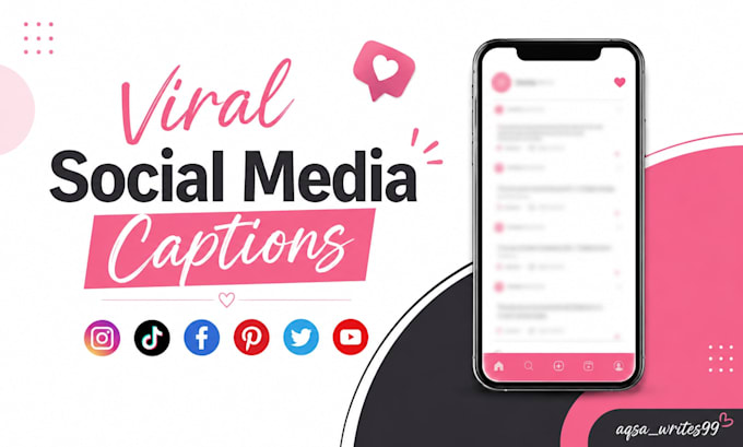 write viral social media captions for all platforms