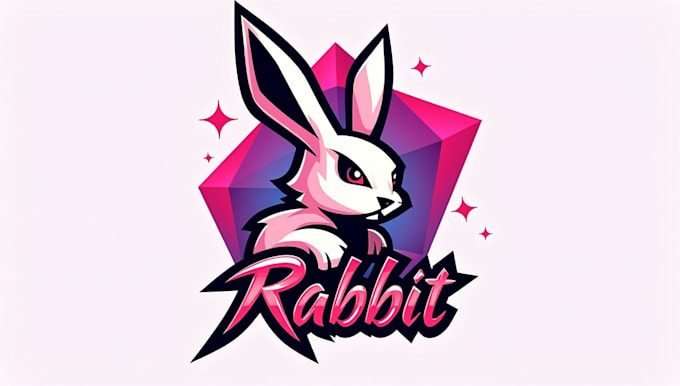 design awesome rabbit mascot logo just in 12 hours