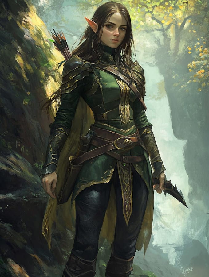 fantasy dnd character illustration