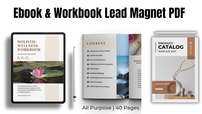 design a branded and editable canva ebook, lead magnet, workbook, PDF and guilds