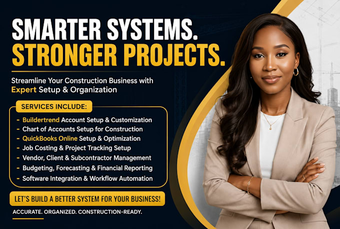 set up buildertrend and quickbooks for construction projects