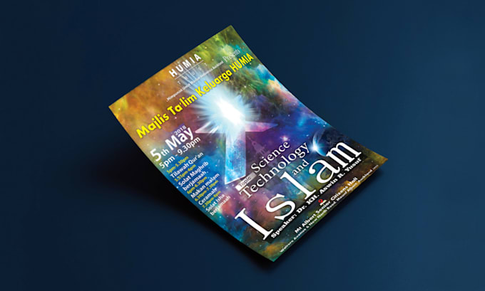 design a professional islamic flyer, brochure, or poster