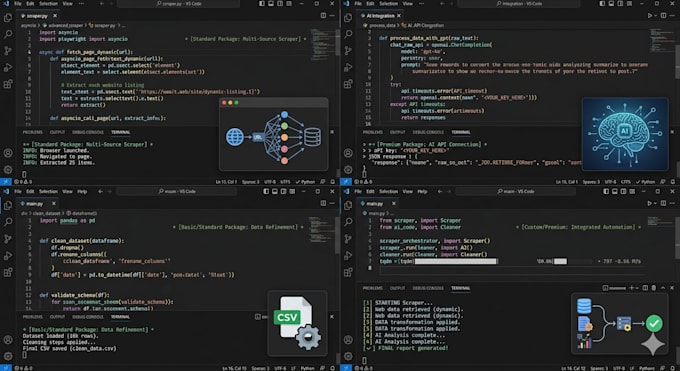 build python automation scripts, and ai API integrations