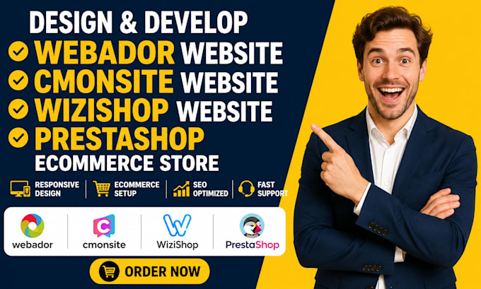 design webador cmonsite wizishop website develop prestashop ecommerce store