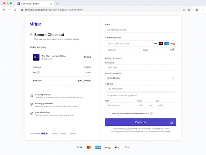 fix or integrate setup stripe checkout, subscriptions, and payment gateway