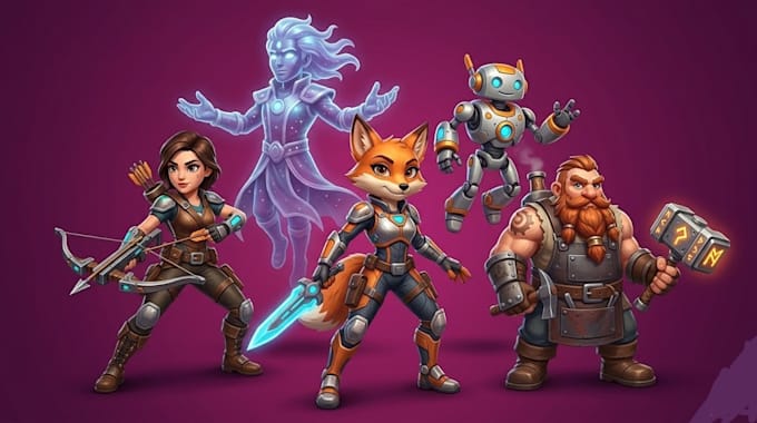 create a stylized 3d character model for games or animation
