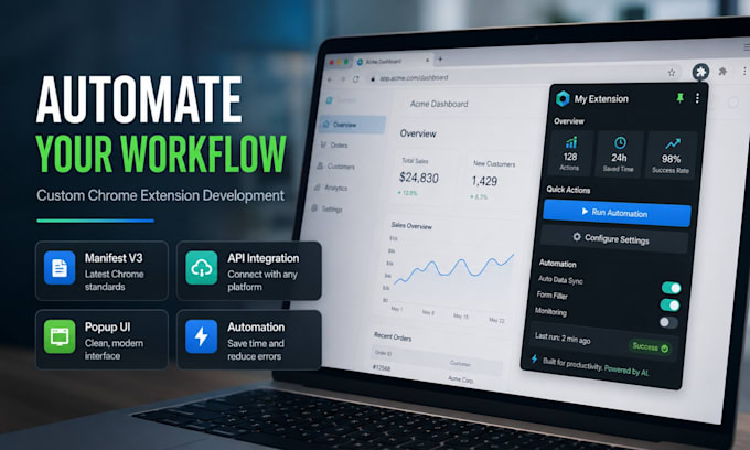 build a custom chrome extension for automation and productivity