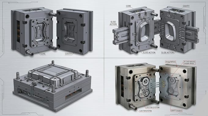 design injection mold plastic mold tooling moldflow and dfm