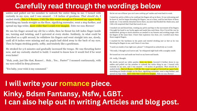 write original romance, erotic writing for romance readers, romance authors