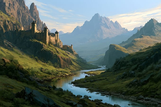 design stunning fantasy landscape