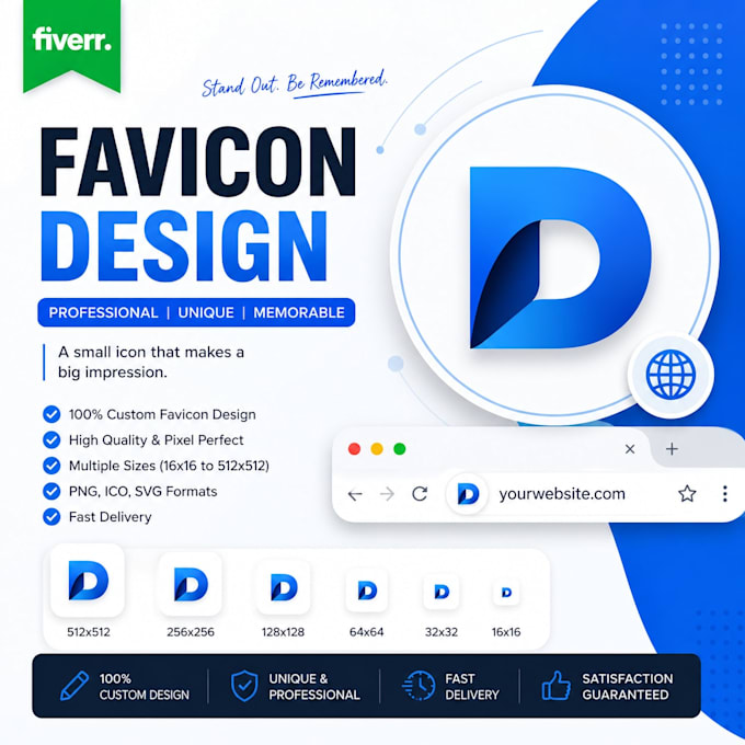 design a professional favicon for your website and brand
