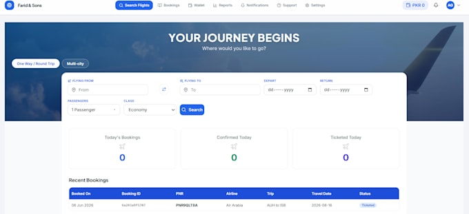 create a professional website and b2b booking portal