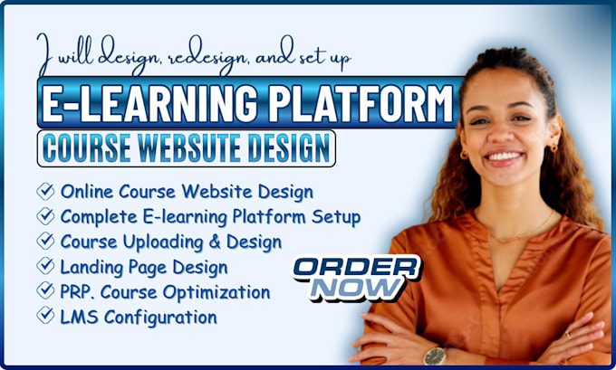 build elearning online course website, elearning website, educational platform