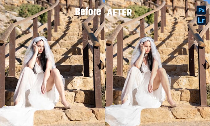 professionally retouch bridal and wedding photos