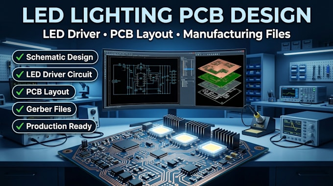 design led lighting pcb, led driver and pcb layout for manufacturing