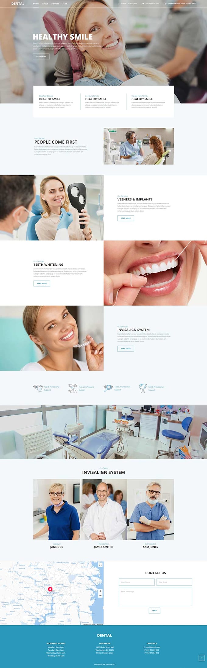 build dental office website design