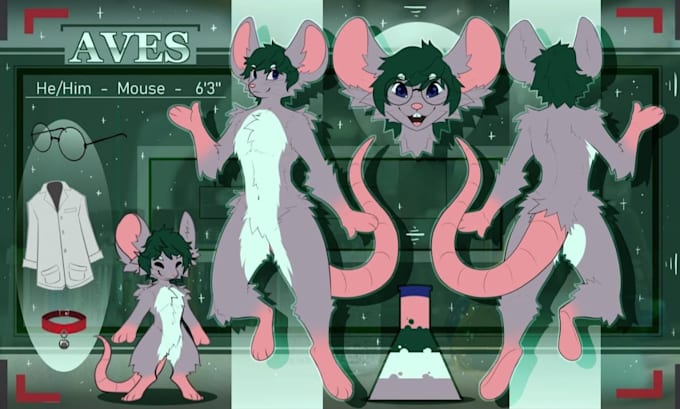 draw furry reference sheet oc fursona ref sheet nsfw anthro oc character design