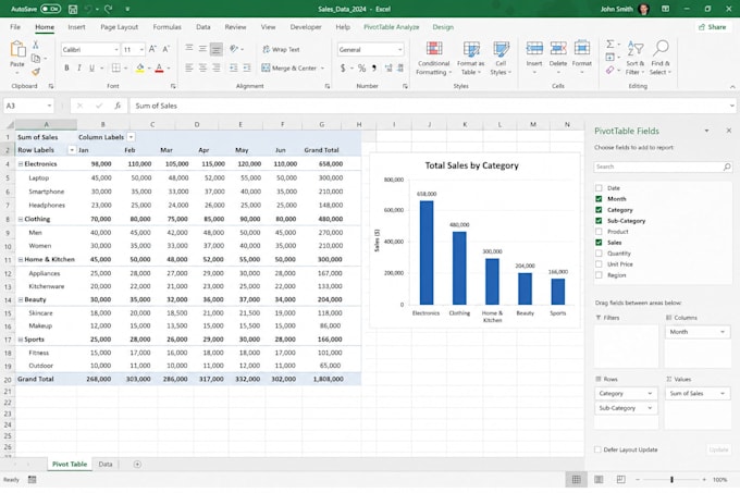 analyze and visualize data in excel