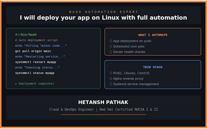 deploy your app on linux server with bash automation