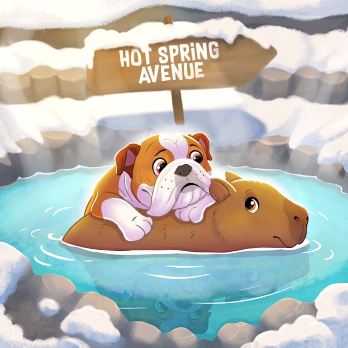 draw animal children book illustration