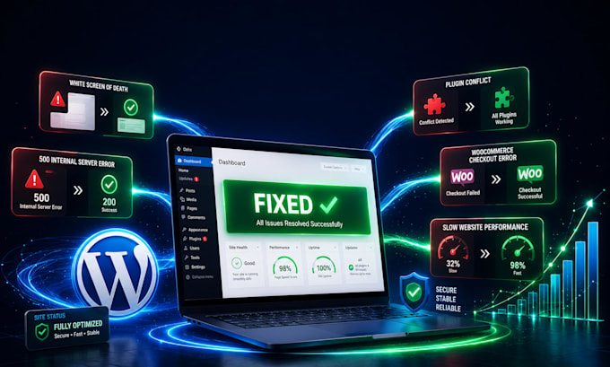 fix wordpress errors, bugs, and customize your website