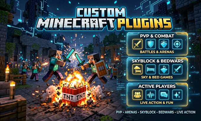 create custom minecraft plugins smp systems gui minigames