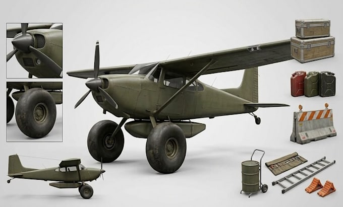 create realistic 3d vehicle models and game ready props for unity unreal