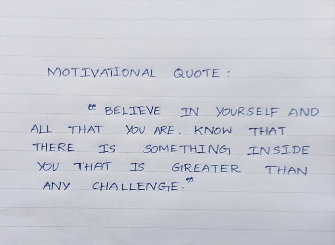 write handwritten notes, quotes and study notes for students