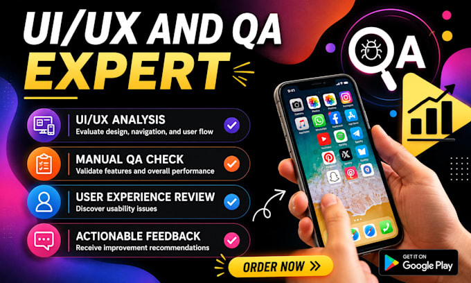 do usability testing website testing app testing qa manual testing ui ux testing